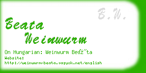 beata weinwurm business card